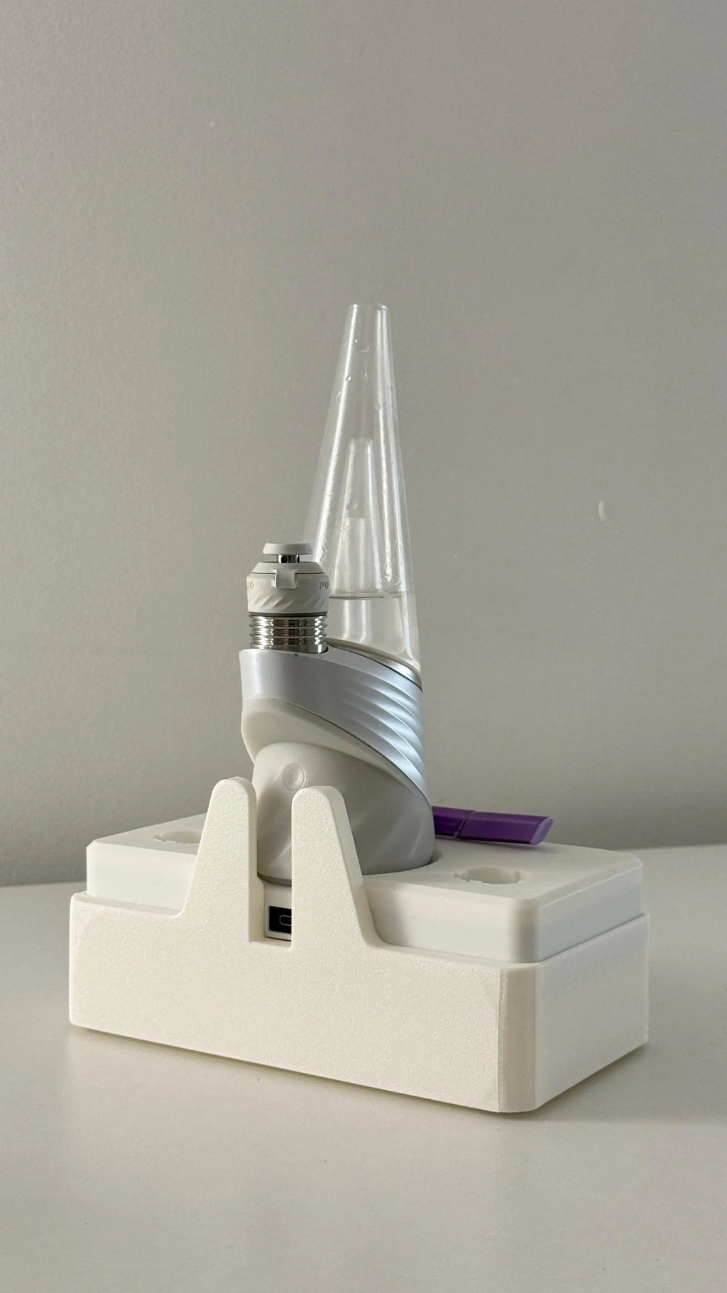 Dock Base with Drawer for Version 2 Puffco Peak Pro & Hot Knife Wireless Charging Dock – Modular Twist-Lock Compatible / Dab Station