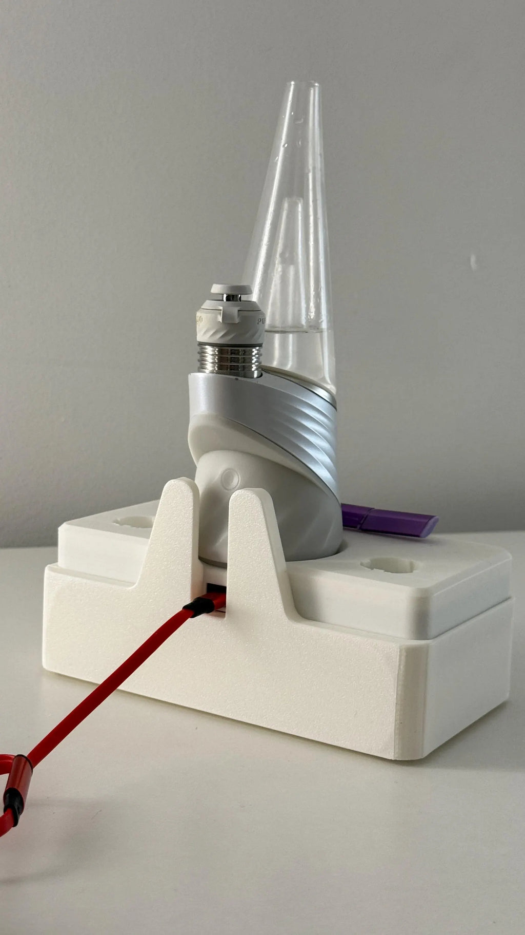 Dock Base with Drawer for Version 2 Puffco Peak Pro & Hot Knife Wireless Charging Dock – Modular Twist-Lock Compatible / Dab Station