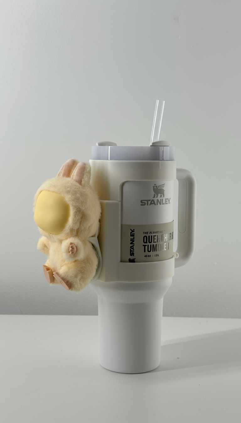 For the Stanley Quencher 40oz: Sitting Figure Bottle Mount – Fun Display Attachment!