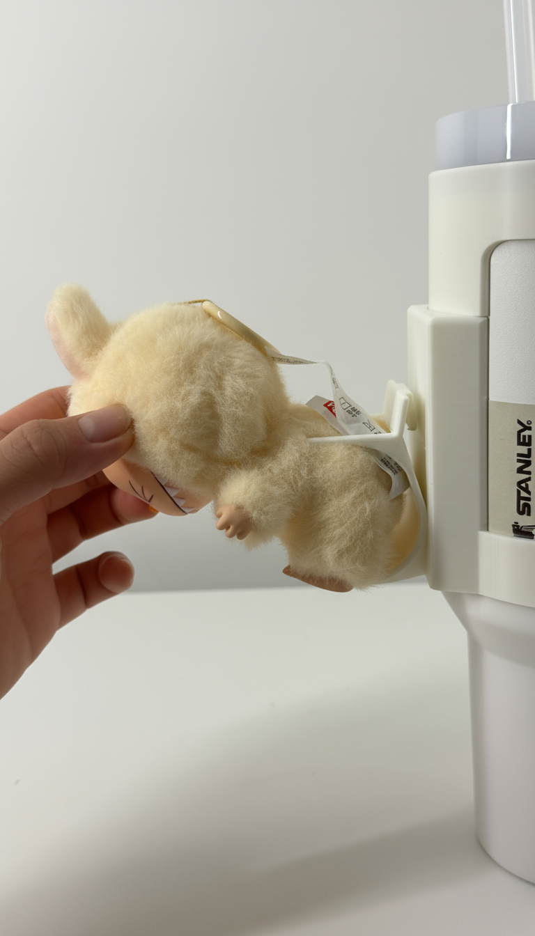 For the Stanley Quencher 40oz: Sitting Figure Bottle Mount – Fun Display Attachment!