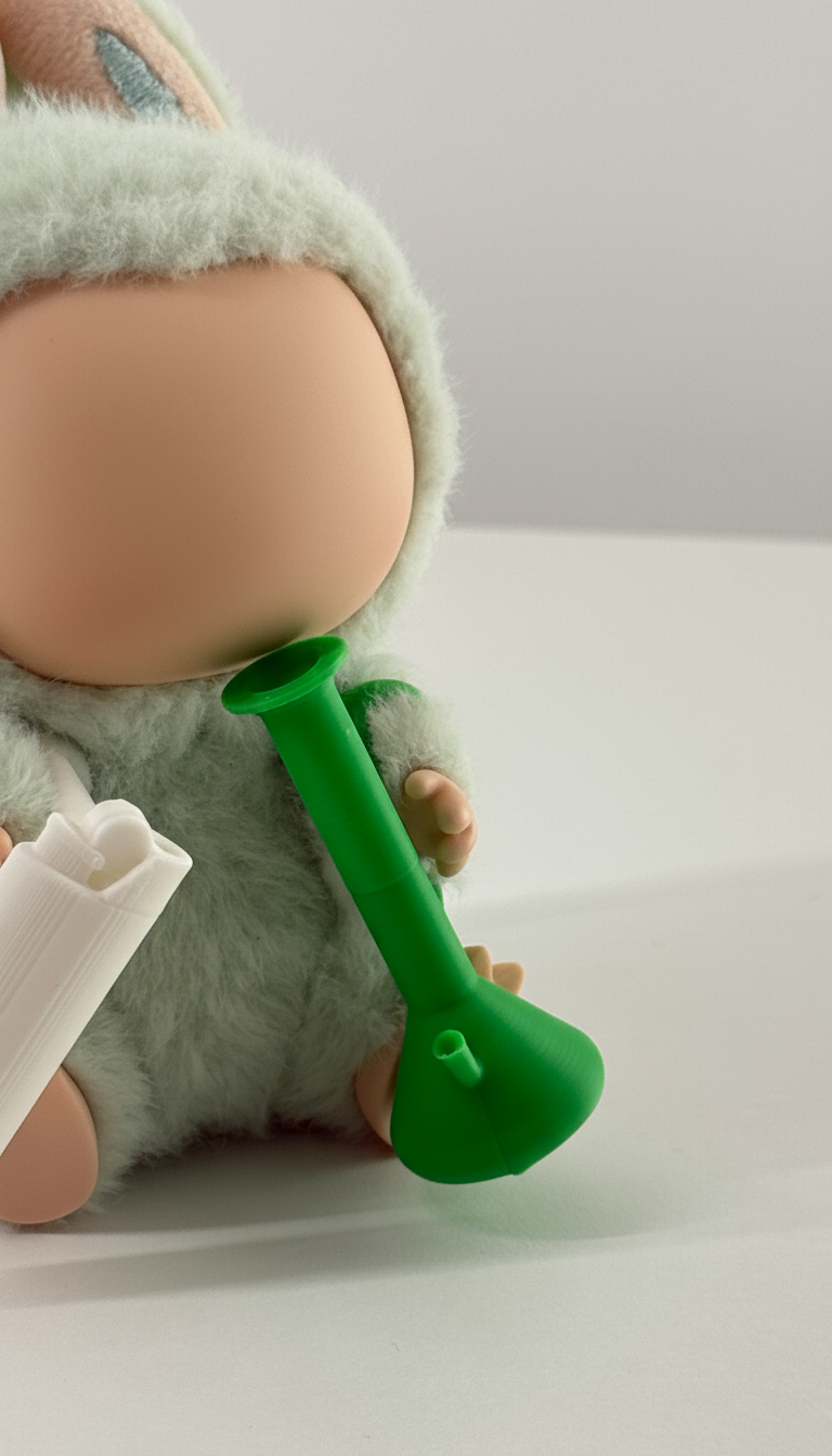 Mini Bong & Lighter for Small Figure – Fits V1-3 Labobu