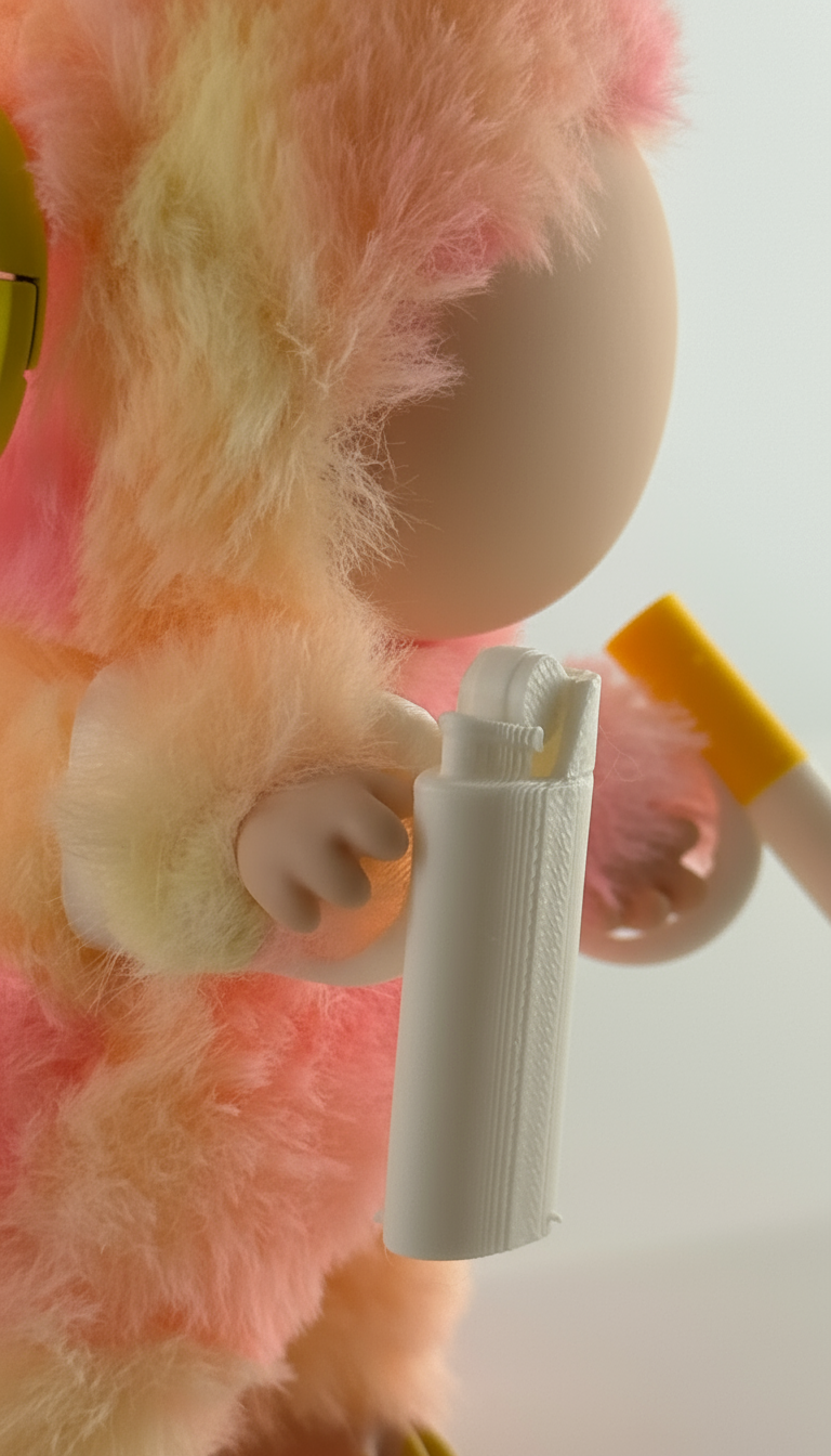 Mini Cigarette & Lighter Set for Collectible Figures – 3D Printed Toy Accessory - La Bobu